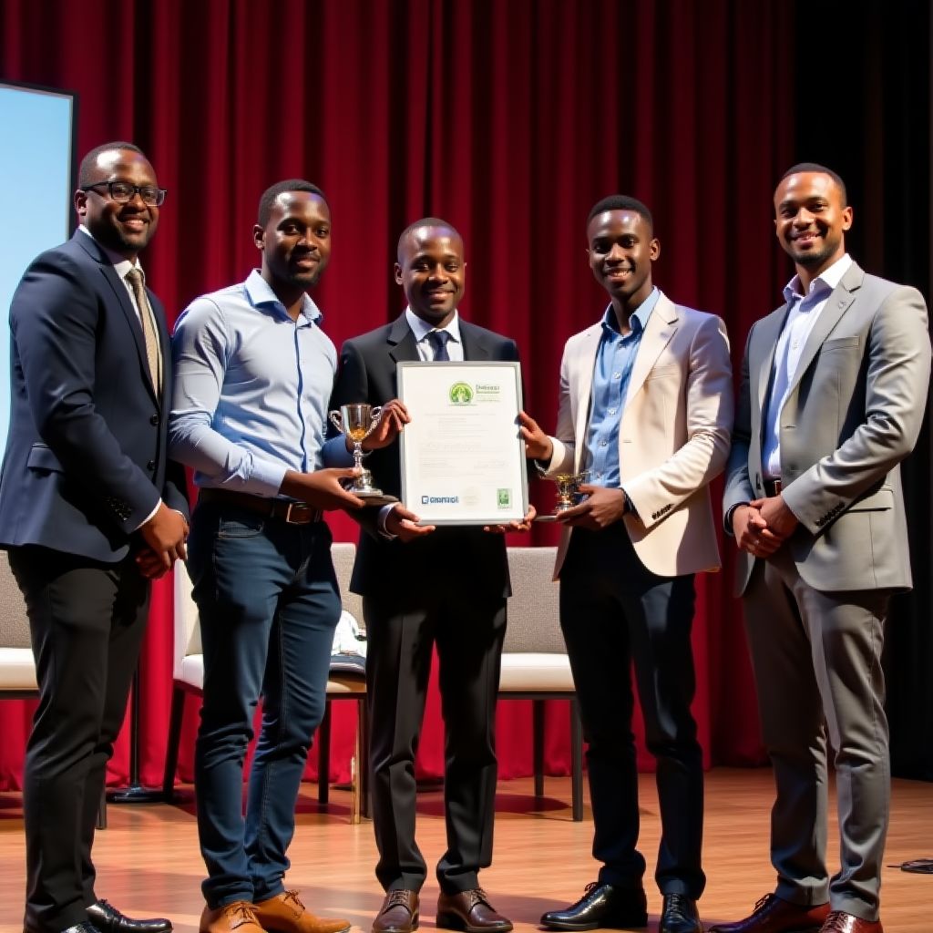Wuthering team receiving financial education award